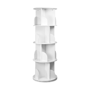 360-degree Rotating 4 Tier Display Shelf Bookcase Organiser