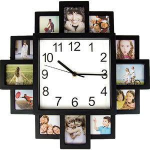 Photo Frame Clock Picture Collage 12Picture Display Photowall