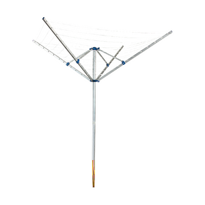 4 Arm Rotary Garden Washing Line Clothes Airer Dryer Outdoor Spike 40m Length