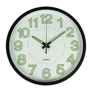 305mm Luminous Wall Clock Glow In The Dark Silent Quartz Indoor Home Modern Clock