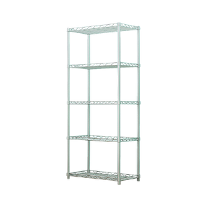 5 Tier Silver Metal Storage Rack Shelving Wire Shelf