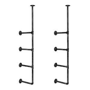 Wall Shelves Display Bookshelf Industrial DIY Pipe Shelf Rustic Brackets