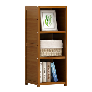 Bamboo Adjustable Shelf Bookcase Display Storage Rack Stand Livingroom Bedroom