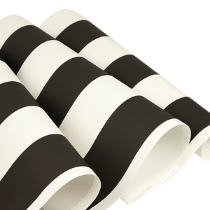 Modern Fashion Black & White Stripes Wallpaper Wall Mural