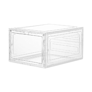 Sneaker Display Case Shoe Storage Organizer Box Stackable Plastic Clear Magnetic