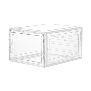 Sneaker Display Case Shoe Storage Organizer Box Stackable Plastic Clear Magnetic