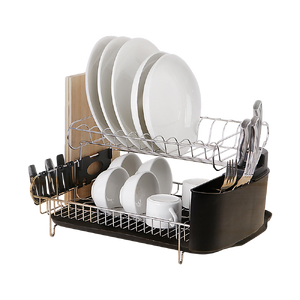 Dish Drying Rack Drainer Cup Plate Holder Cutlery Tray Kitchen Organiser