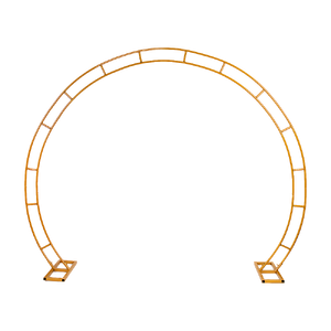 260cm Gold Metal Wedding Arch Round Balloon Birthday Party