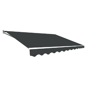 Outdoor Folding Arm Awning Retractable Sunshade Canopy Grey 5.0m x 2.5m