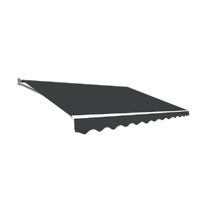 Outdoor Folding Arm Awning Retractable Sunshade Canopy Grey 4.0m x 3.0m