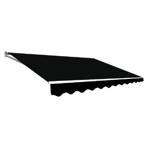 Outdoor Folding Arm Awning Retractable Sunshade Canopy Black 5.0m x 3.0m
