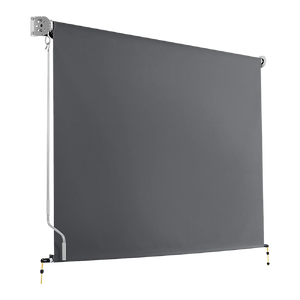 Retractable Straight Drop Roll Down Awning Garden Patio Screen 3.0X2.5M