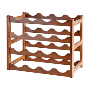 Bamboo Stackable Modular Freestanding Countertop Wine Shelf Rack