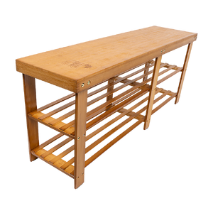 Bamboo Shoe Rack Wooden Bench Storage Organiser Cabinet Holder Stool