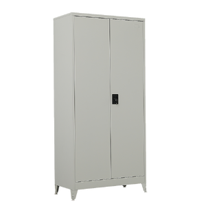 Two-Door Metal Cabinet Shelf Storage for Home Office Gym
