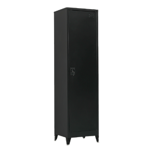 Single-Door Metal Tall Cabinet Shelf Storage for Home Office Gym