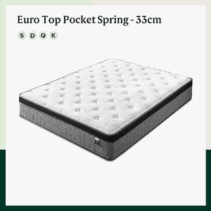 Mattress Queen Euro Top Pocket Spring Motion Isolation CertiPUR-US Certified