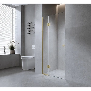 120cm Wall to Wall Frameless Shower Screen ‚Äì Gunmetal Wall Channel and Floor Channel with SS Hinges for Contemporary Style