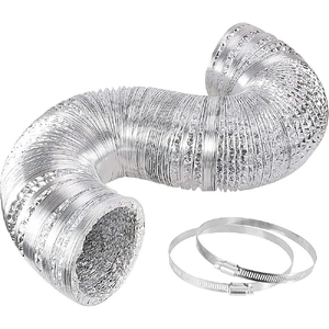 10.5cm x 7.6m Flexible Aluminium Air Duct ‚Äì Dryer & HVAC Vent Hose