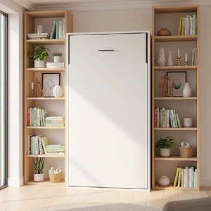 Single DIY Wall Bed Hardware Kit with Silver handle – Frame & Mechanism for Custom Build