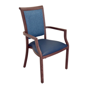 Harvey Dining Chair Stackable w Faux Leather Seat 95cm