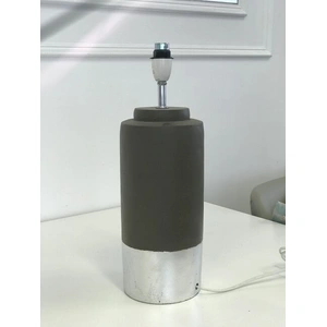 Zane Concrete Silver Trim Lamp Base Only 42cm