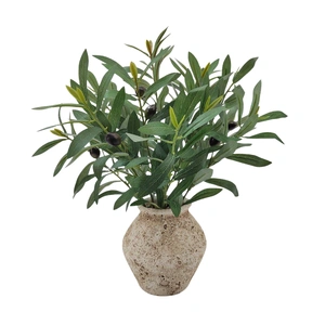Artificial Olive Branches in Ceramic Pot 49cm