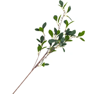 bulk 24 Artificial Milan Leaves Stem 5 Branches 90cm