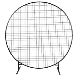 Sturdy Circular Flower Wall / Event Stand 200cm Diameter (Black Frame)