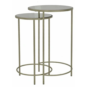 Set 2 Sally Glass Side Table 65cm