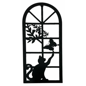 Cat Chasing Butterfly Wall Art 56cm