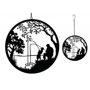 Father & Son Fishing Wall Art 56cm