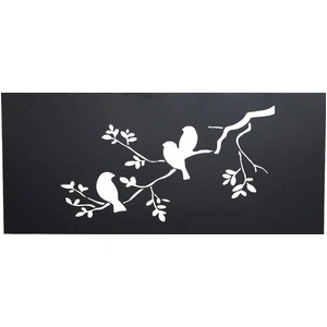 Set 2 Bird On Branch Metal Wall Art 90x40cm