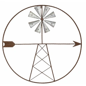Metal Windmill Wall Art 91x91cm