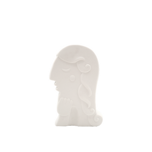 Soie White Ceramic Vase