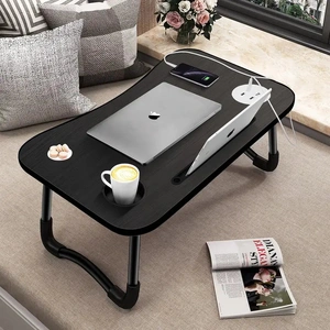 NNECN Laptop Desk Bed Table Tray Folding Breakfast Table Portable Lap Standing Desk Notebook Stand Reading Holder for Bed/Sofa Large Lap Desk with USB