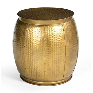 BRASS LOOK HAMMERED SIDE TABLE