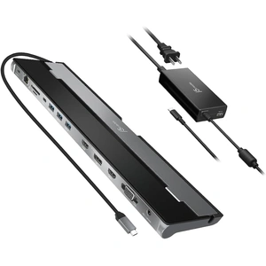 (Refurbished) JCD543P USB-C Triple Display Docking Station with 100W PD adaptor (USB-C to VGA/HDMI/DP, RJ45, SD card, USB-A x 3, USB-C x 1, USB-C PD)
