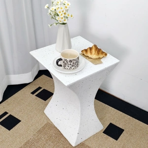 Hourglass Shape Geometric Lightweight Coffee Side Table Bedroom Nightstand Table