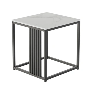 Premium Natural Marble Texture Side End Table Coffee Table Large Bedside Table