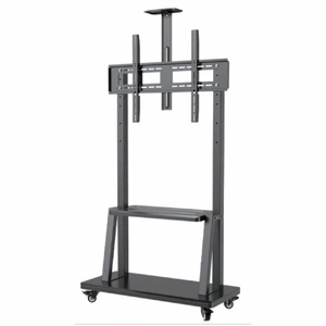 32" -100" Heavy Duty Floor TV Stand TV Cart Trolley Height Adjustable Mount Bracket