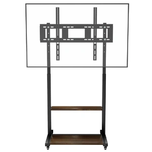 Adjustable Rolling TV Stand for 40 to 100 Inch Screens with Shelves