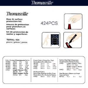 Thomasville Floor Surface Protection Kit 424 Pieces Felts Bumpers Sliders Grips