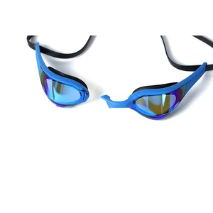 Adult blue mirrored lens swimming goggles
