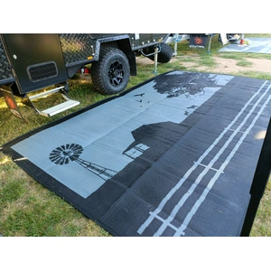 Country Grey 5m x 2.4m recycled poly mat