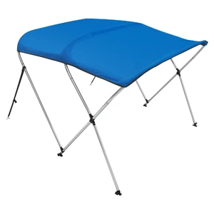 VEVOR 3 Bow Bimini Top Boat Cover, 900D Polyester Canopy with 1" Aluminum Alloy Frame, Waterproof and Sun Shade, Includes Storage Boot, 2 Support Pole