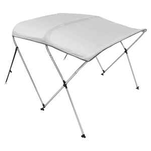 VEVOR 3 Bow Bimini Top Boat Cover, 900D Polyester Canopy with 1" Aluminum Alloy Frame, Waterproof and Sun Shade, Includes Storage Boot, 2 Support Pole