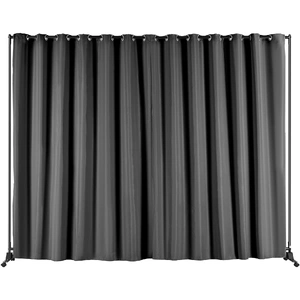 VEVOR Room Divider, 8 ft x 10 ft (96 x 120inch) Portable Panel Room Divider with Wheels Curtain Divider Stand, Room Divider Privacy Screen for Office,