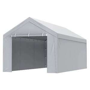 VEVOR Carport Replacement Canopy Cover Top + Side Wall 10 x 20 ft, Garage Tent Shelter Tarp Heavy-Duty Waterproof & UV Protected, Easy Installation wi