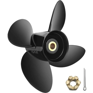 VEVOR Outboard Propeller, Replace for OEM 3587522, 4-Blade 14 1/4"" x 19"" Pitch Aluminium Boat Propeller, Compatible with Volvo Penta SX Drive All Mo